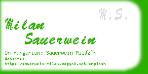 milan sauerwein business card